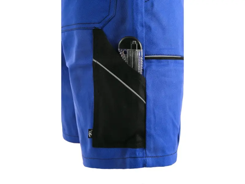 Kraťasy s náprsenkou CXS LUXY DENIS, pánské, modro-černé, vel.50